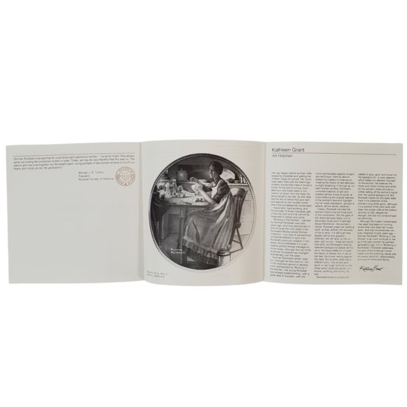 Vintage Norman Rockwell Collector Plate "Working in the Kitchen" 1983 - Picture 5 of 6